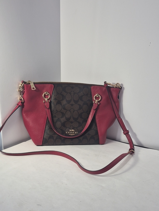 Coach Handbags - Coach Signature Satchel with Red Trim and Gold Hardware